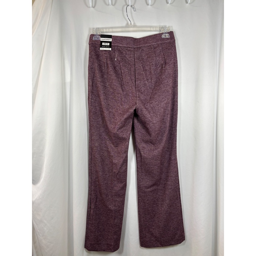 Counterparts Womens Plum Textured Pull On Bootcut Dress Pants Mid Rise M NWT - Picture 3 of 4
